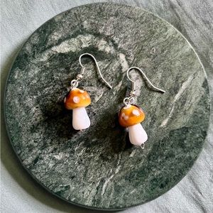 Handmade Mushroom Earrings 🍄